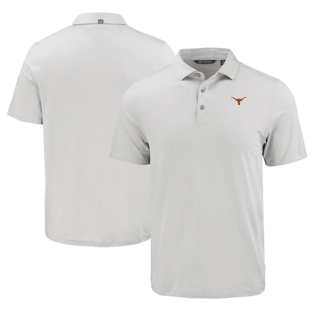 Men's Cutter & Buck Gray Texas Longhorns Coastline Epic Comfort Eco Recycled Polo