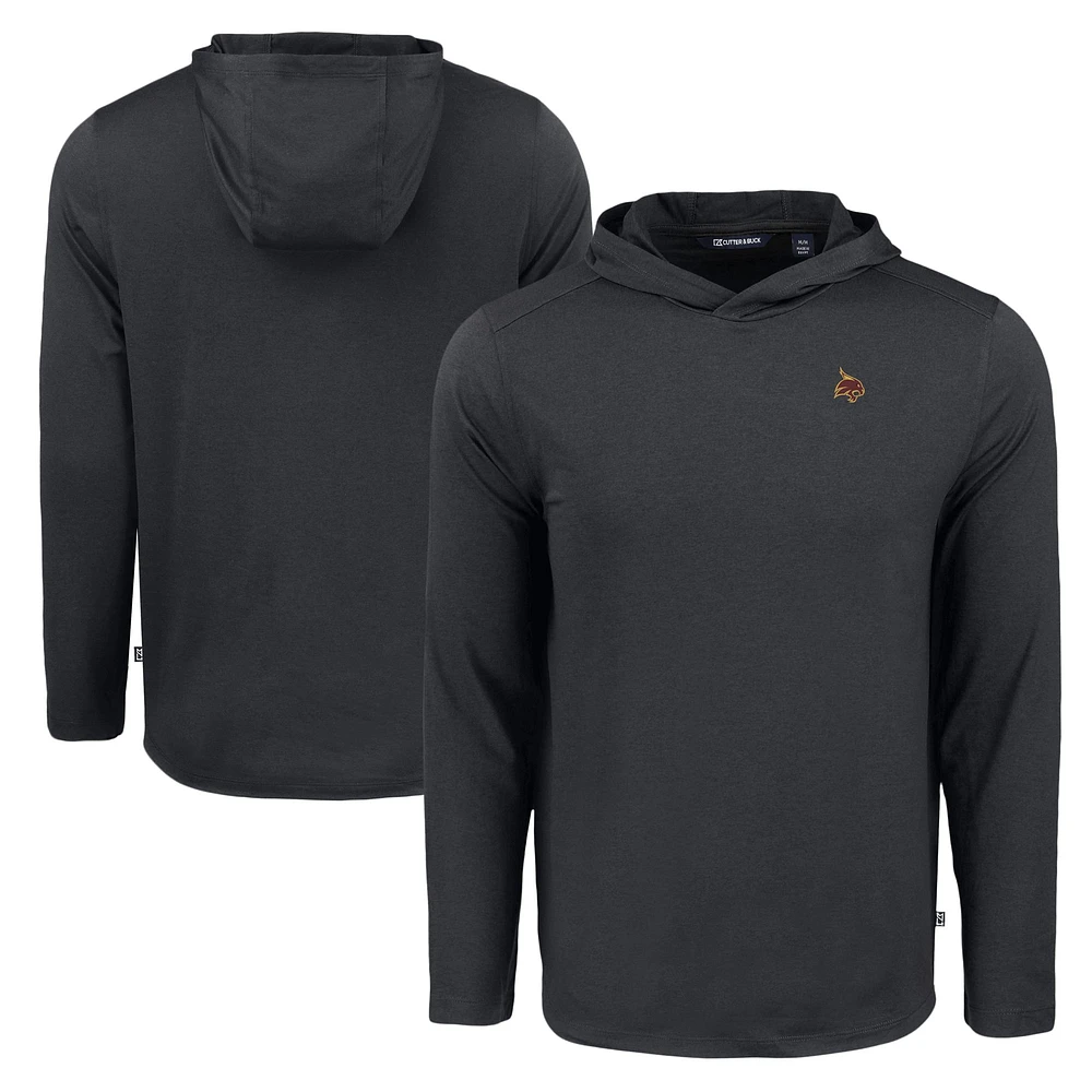 Men's Cutter & Buck Texas State Bobcats Coastline Epic Comfort Eco Recycled Long Sleeve Hoodie T-Shirt