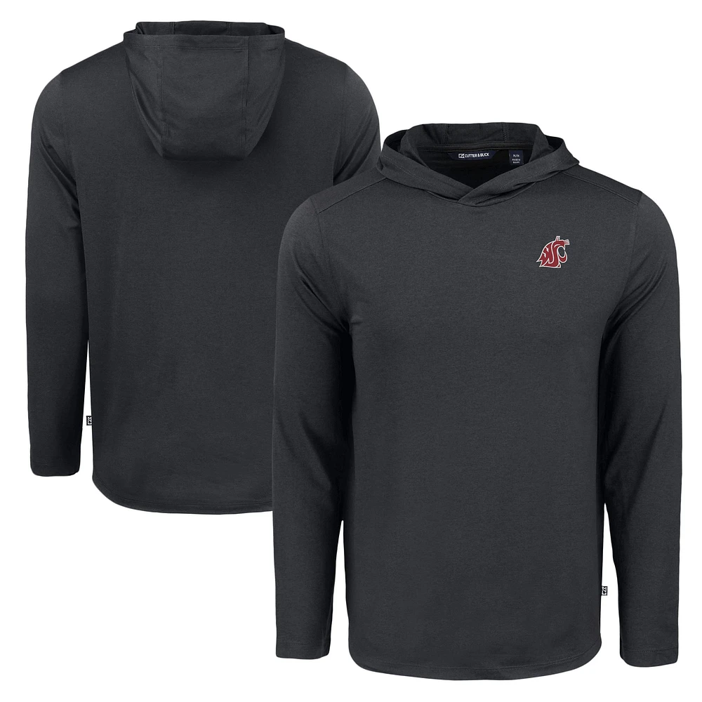 Men's Cutter & Buck Washington State Cougars Coastline Epic Comfort Eco Recycled Long Sleeve Hoodie T-Shirt