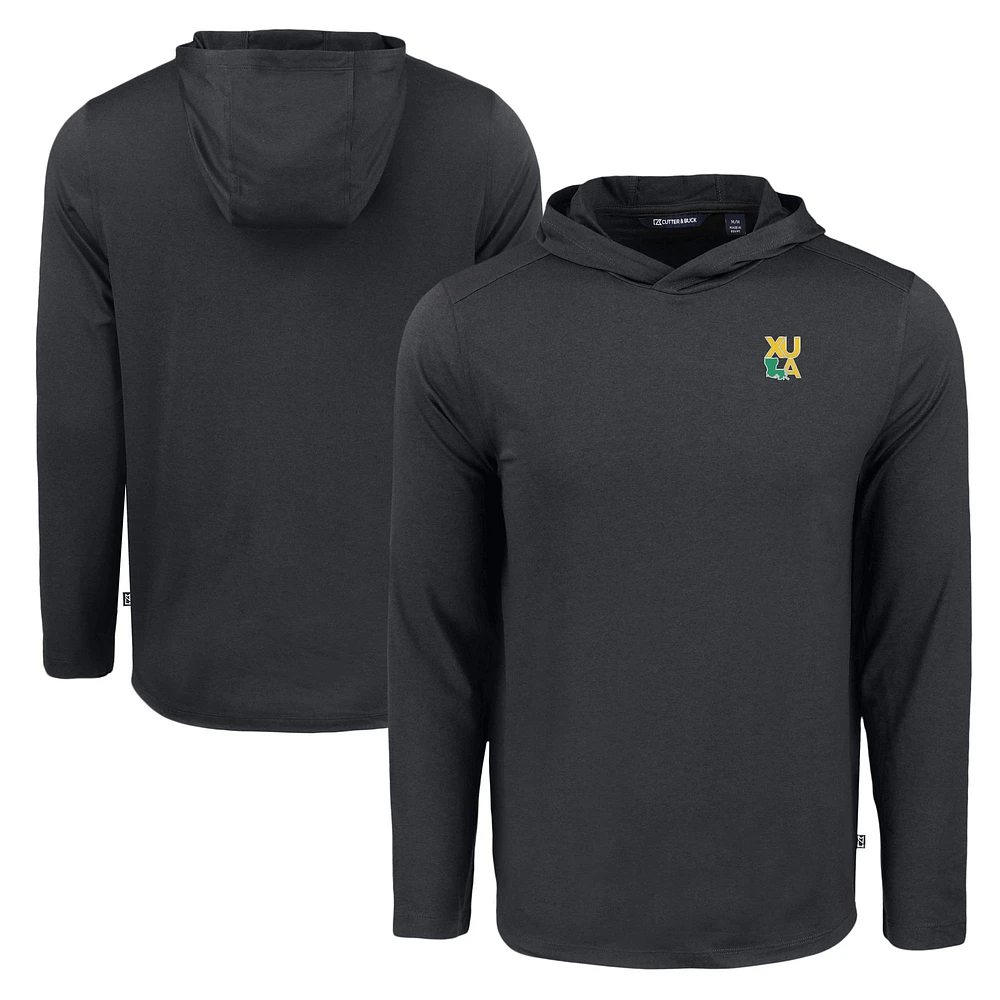 Men's Cutter & Buck Xavier University of Louisiana Gold Rush Coastline Epic Comfort Eco Recycled Long Sleeve Hoodie T-Shirt