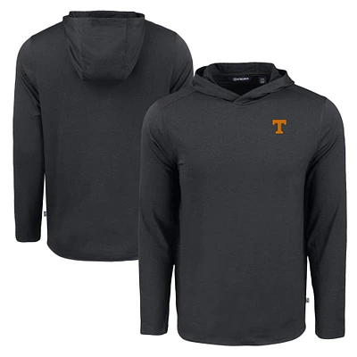Men's Cutter & Buck Black Tennessee Volunteers Coastline Epic Comfort Eco Recycled Long Sleeve Hoodie T-Shirt