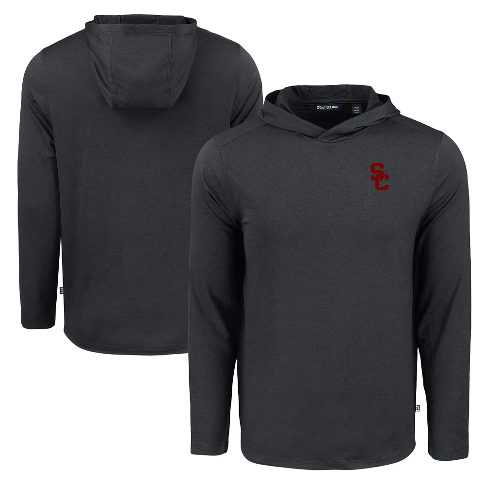 Men's Cutter & Buck USC Trojans Coastline Epic Comfort Eco Recycled Long Sleeve Hoodie T-Shirt