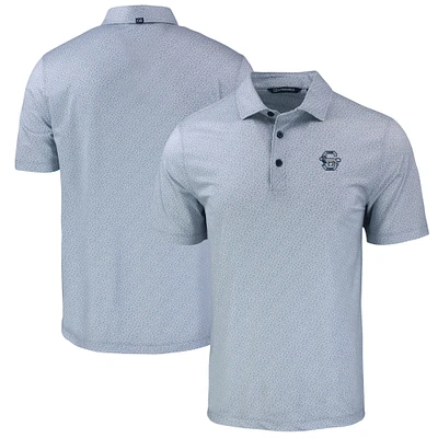 Men's Cutter & Buck Gray Penn State Nittany Lions Pike Eco Pebble Print Stretch Recycled Polo