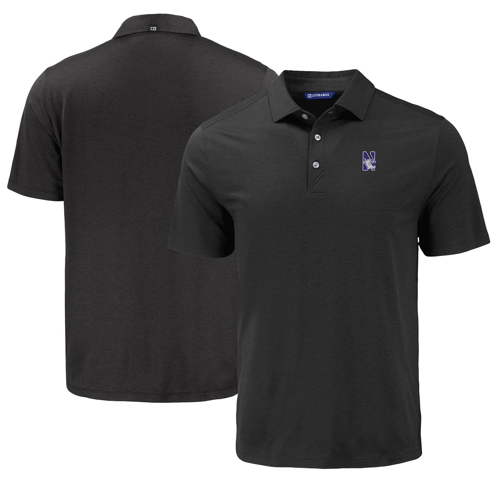 Men's Cutter & Buck Northwestern Wildcats Coastline Epic Comfort Eco Recycled Polo