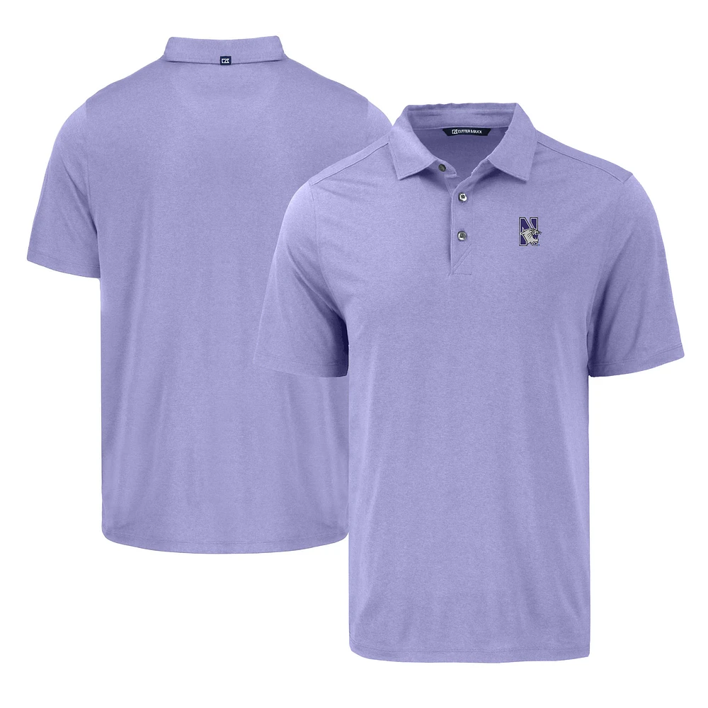 Men's Cutter & Buck Northwestern Wildcats Coastline Epic Comfort Eco Recycled Polo