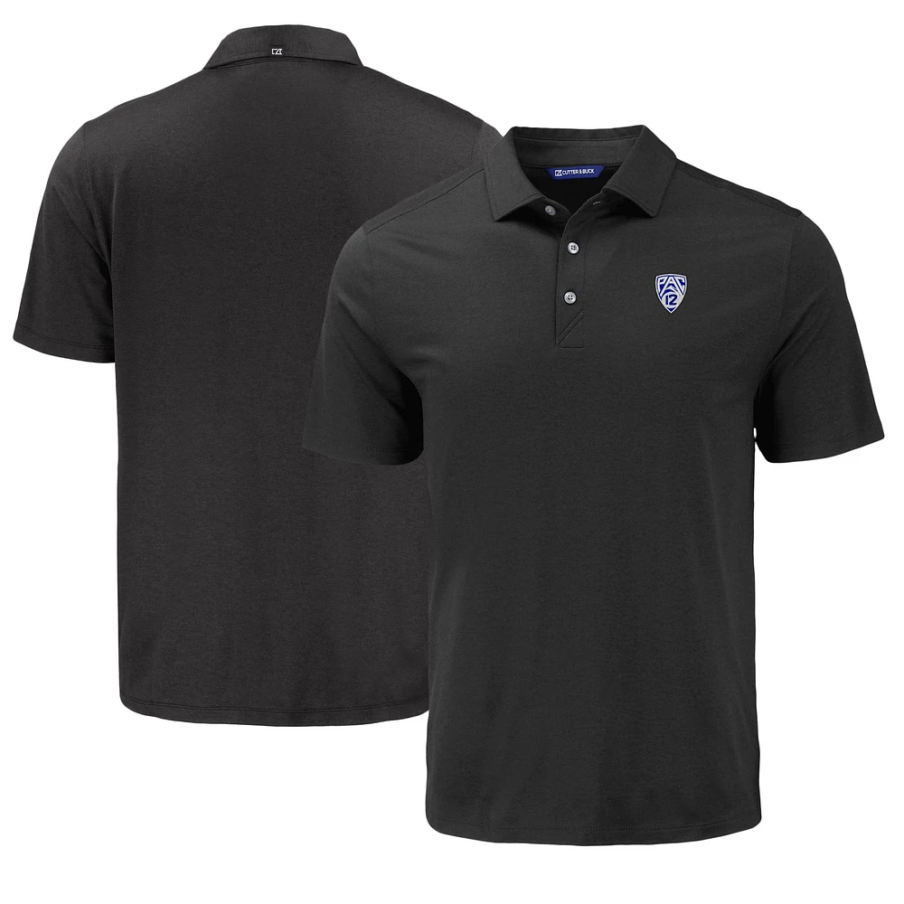 Men's Cutter & Buck Black Pac-12 Gear Coastline Epic Comfort Eco Recycled Polo