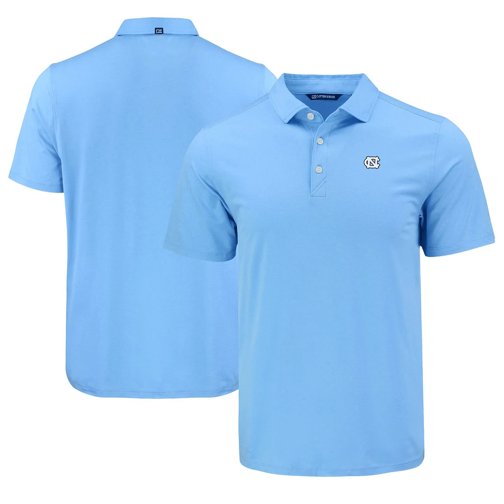 Men's Cutter & Buck Carolina Blue North Tar Heels Coastline Epic Comfort Eco Recycled Polo