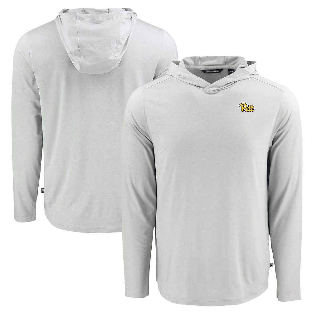 Men's Cutter & Buck Pitt Panthers Coastline Epic Comfort Eco Recycled Long Sleeve Hoodie T-Shirt