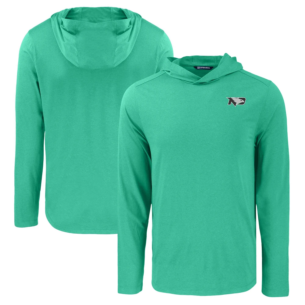 Men's Cutter & Buck Kelly Green North Dakota Coastline Epic Comfort Eco Recycled Long Sleeve Hoodie T-Shirt