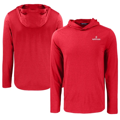 Men's Cutter & Buck Maroon Santa Clara Broncos Coastline Epic Comfort Eco Recycled Long Sleeve Hoodie T-Shirt