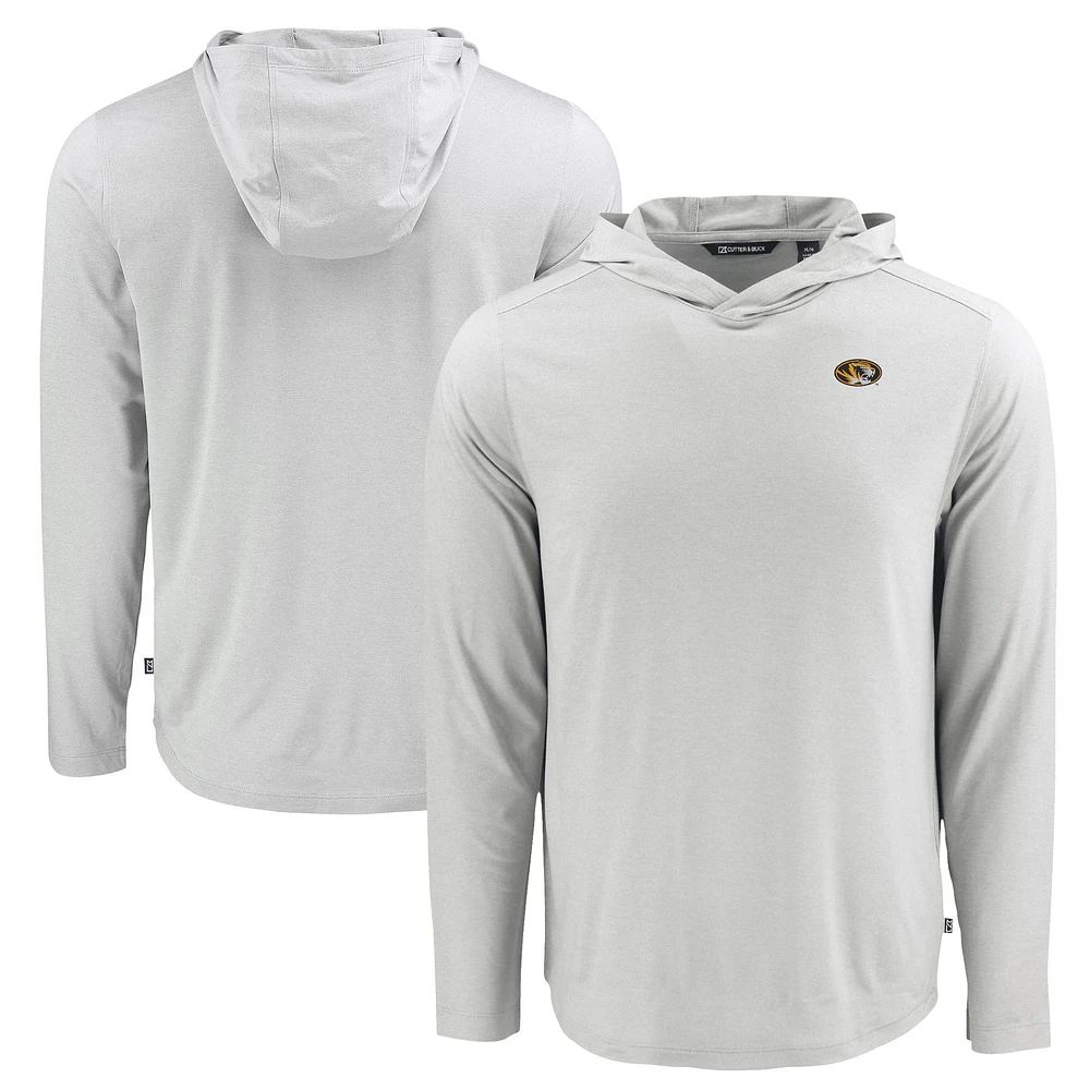 Men's Cutter & Buck Missouri Tigers Coastline Epic Comfort Eco Recycled Long Sleeve Hoodie T-Shirt
