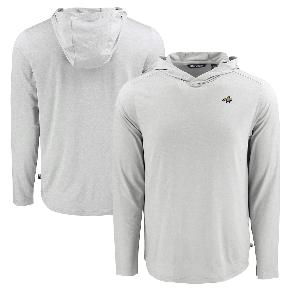 Men's Cutter & Buck Montana State Bobcats Coastline Epic Comfort Eco Recycled Long Sleeve Hoodie T-Shirt