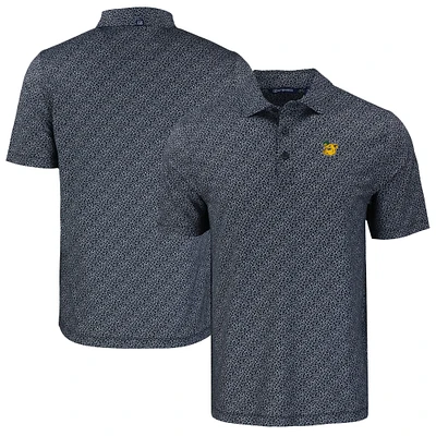Men's Cutter & Buck Baylor Bears Pike Eco Pebble Print Stretch Recycled Polo