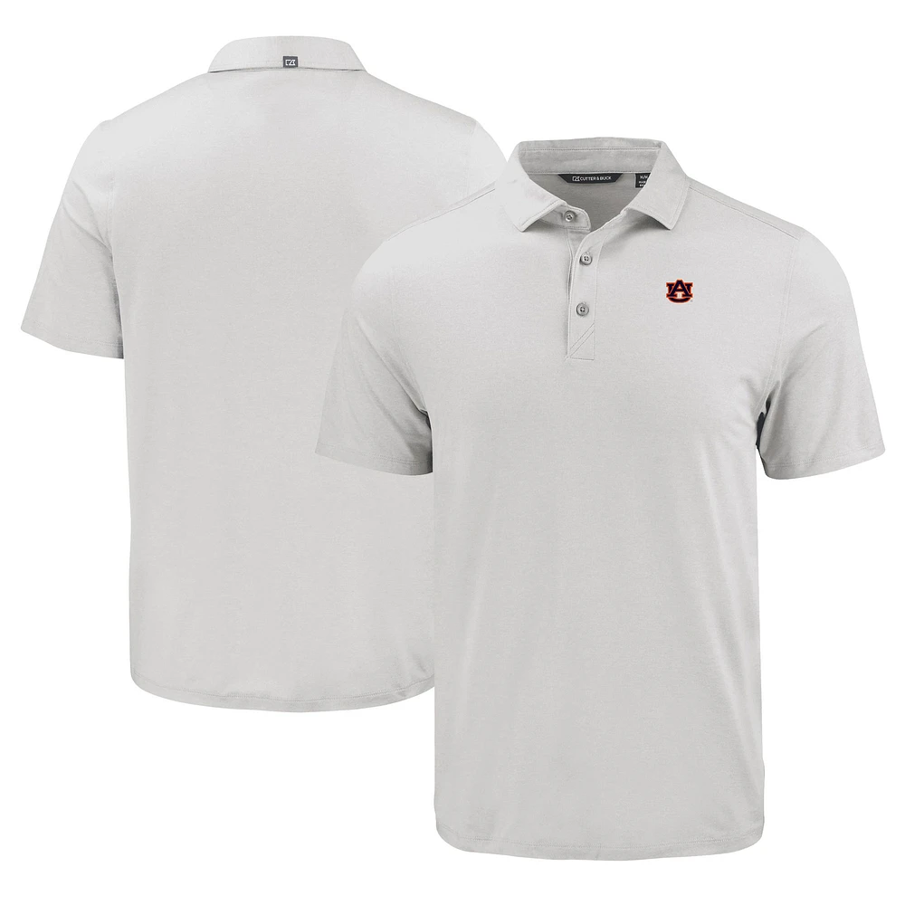 Men's Cutter & Buck Gray Auburn Tigers Coastline Epic Comfort Eco Recycled Polo