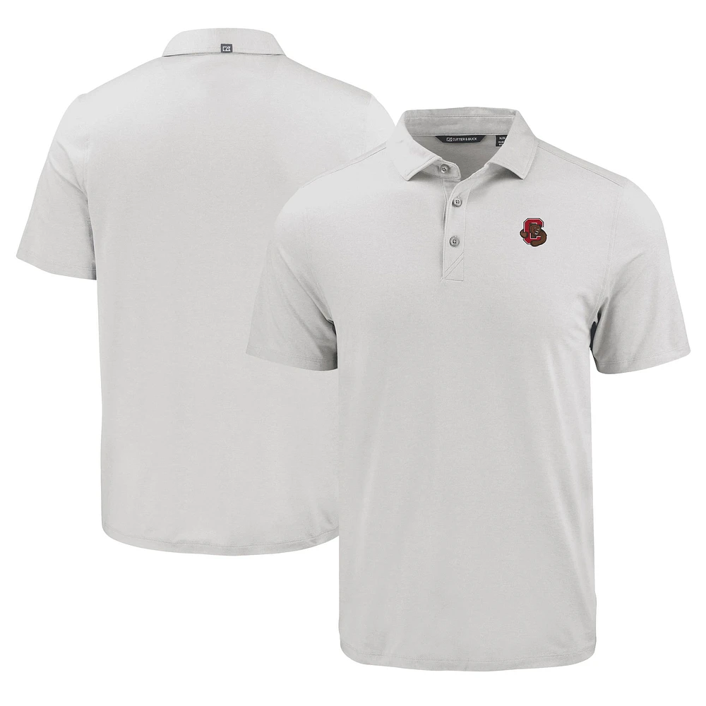 Men's Cutter & Buck Gray Cornell Big Red Coastline Epic Comfort Eco Recycled Polo