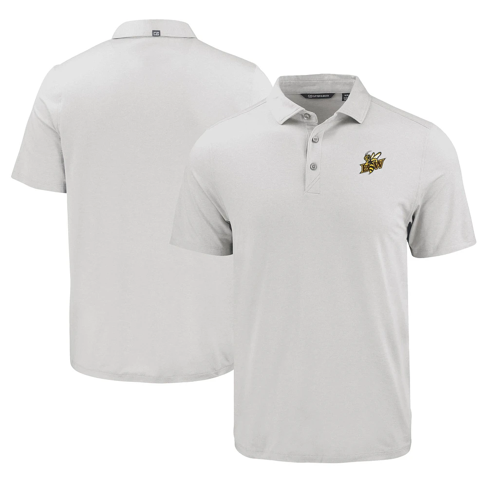 Men's Cutter & Buck Gray Baldwin Wallace Yellow Jackets Coastline Epic Comfort Eco Recycled Polo