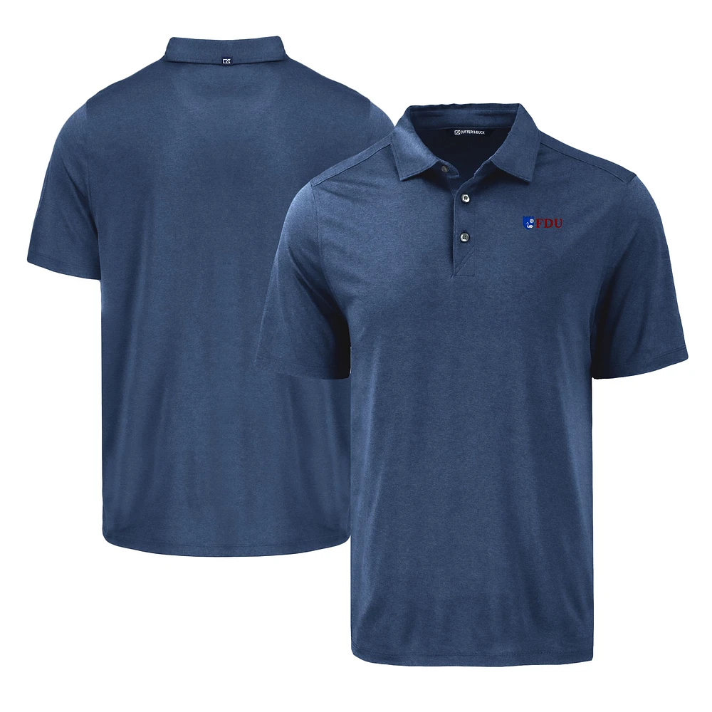 Men's Cutter & Buck Navy Fairleigh Dickinson Knights Coastline Epic Comfort Eco Recycled Polo
