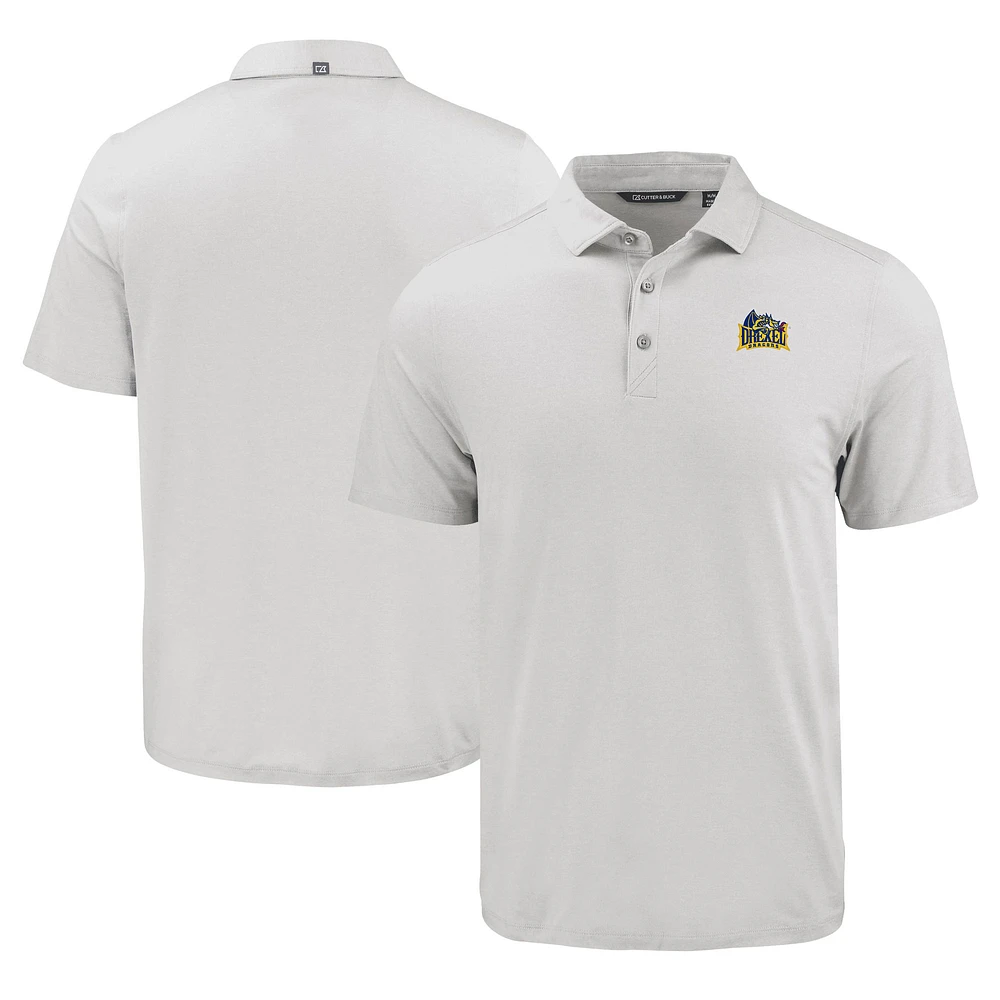 Men's Cutter & Buck Gray Drexel Dragons Coastline Epic Comfort Eco Recycled Polo