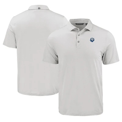 Men's Cutter & Buck Gray Citadel Bulldogs Coastline Epic Comfort Eco Recycled Polo