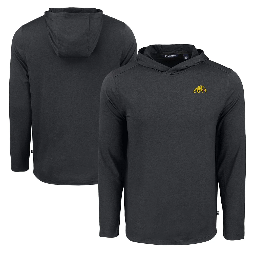 Men's Cutter & Buck Black Bowie State Bulldogs Coastline Epic Comfort Eco Recycled Long Sleeve Hoodie T-Shirt