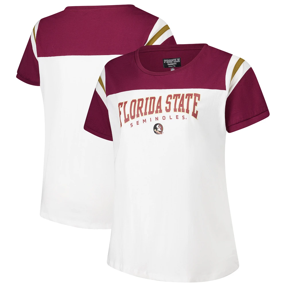 Women's Fanatics White Florida State Seminoles Plus Winning Gear T-Shirt