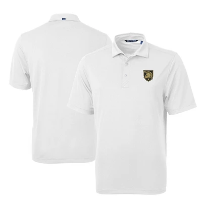 Men's Cutter & Buck White Army Black Knights Virtue Eco Pique Recycled DryTec Polo