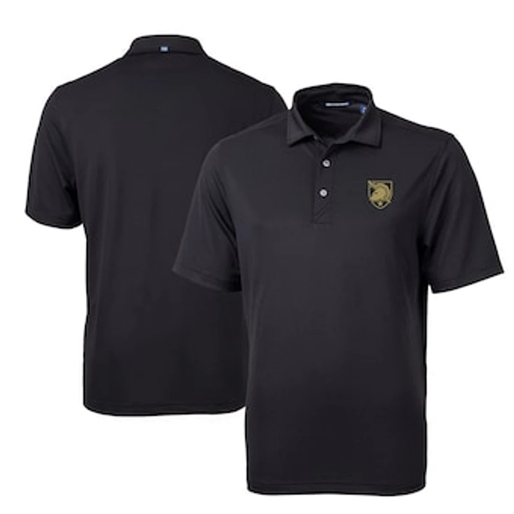 Men's Cutter & Buck Black Army Knights Virtue Eco Pique Recycled DryTec Polo