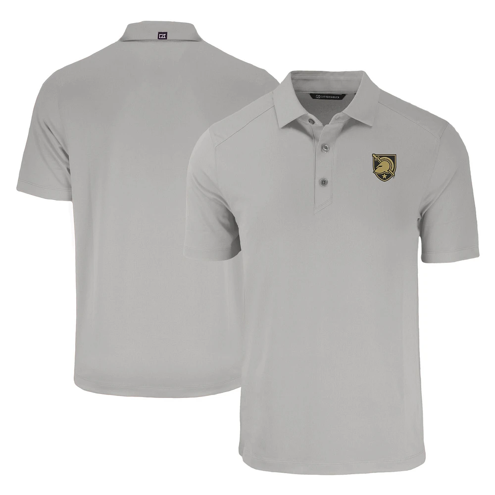 Men's Cutter & Buck Gray Army Black Knights Forge Eco Stretch Recycled Polo