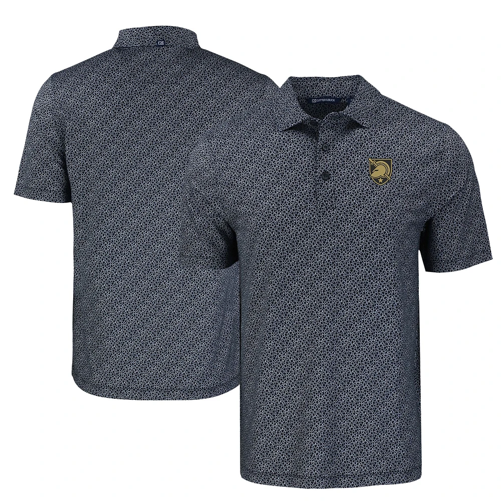 Men's Cutter & Buck Army Black Knights Pike Eco Pebble Print Recycled Polo