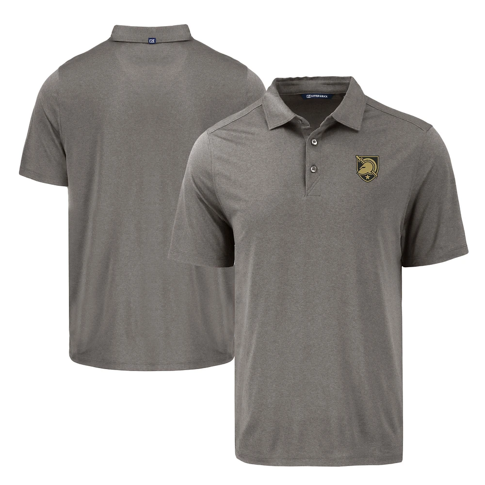 Men's Cutter & Buck Gray Army Black Knights Coastline Epic Comfort Eco Recycled Polo