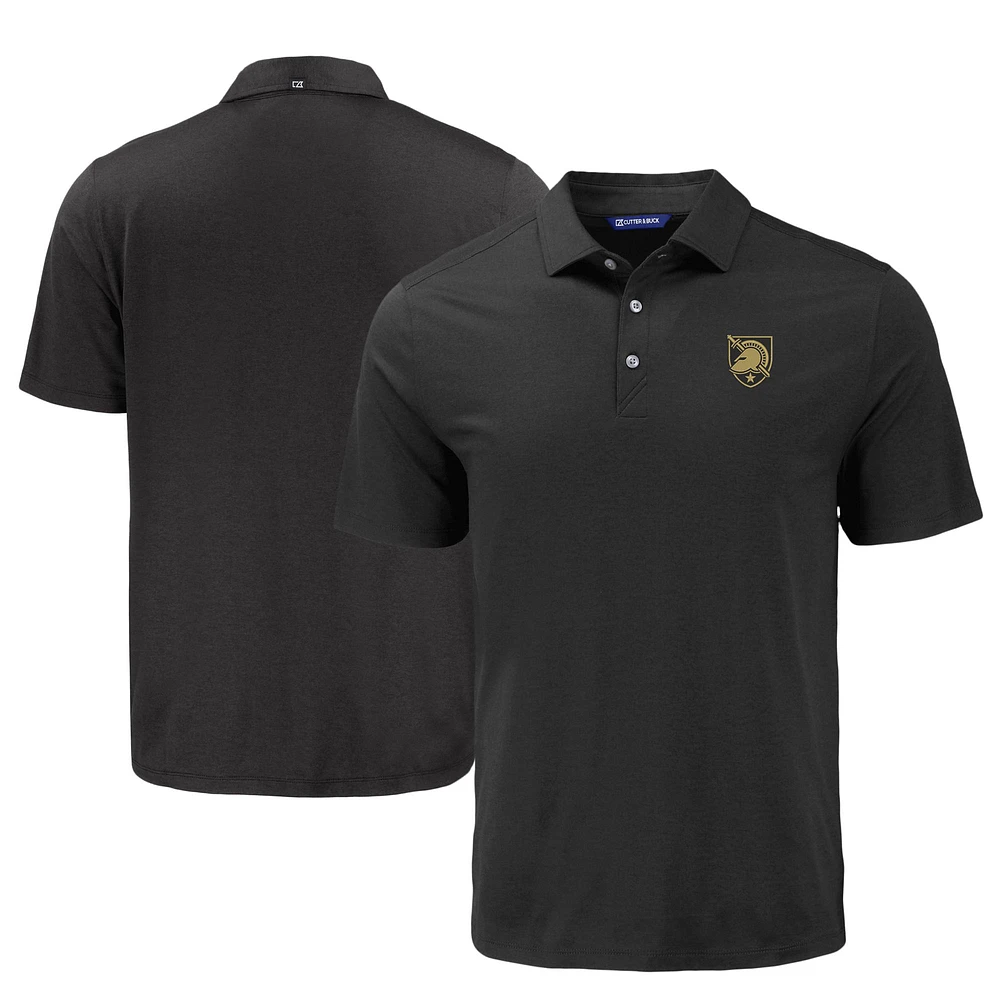Men's Cutter & Buck Black Army Knights Coastline Epic Comfort Eco Recycled Polo