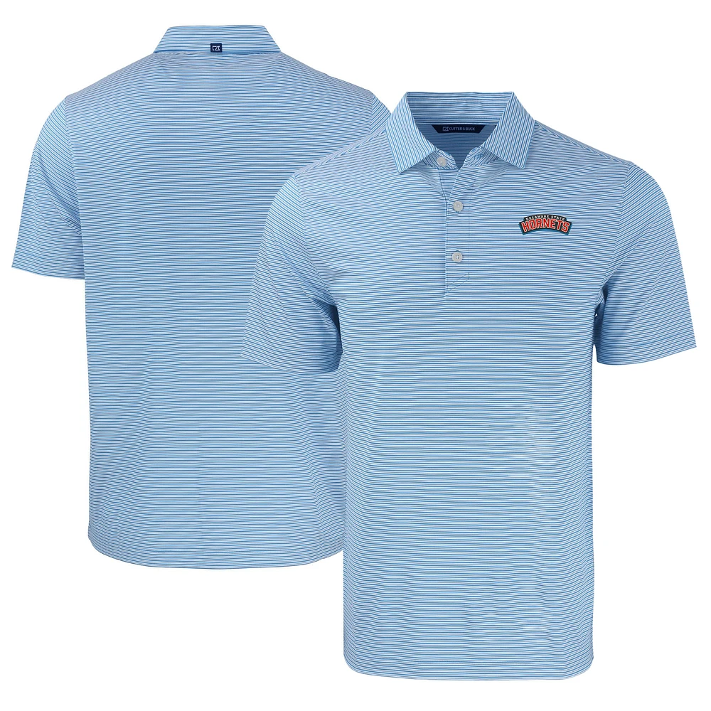 Men's Cutter & Buck Delaware State Hornets Forge Eco Double Stripe Stretch Recycled Polo
