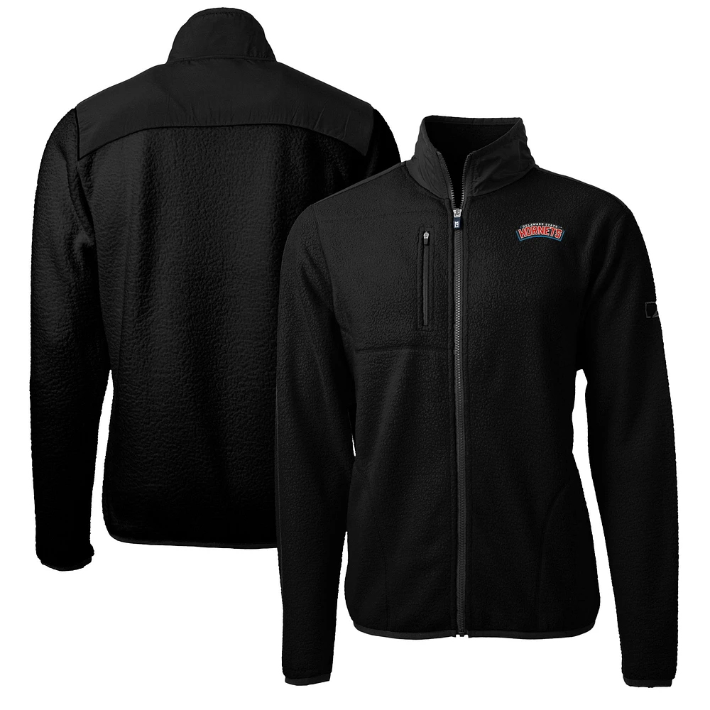 Men's Cutter & Buck Delaware State Hornets Cascade Eco Sherpa Fleece Full-Zip Jacket