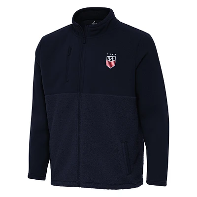 Men's Antigua Navy USWNT Daily Fused Full-Zip Jacket