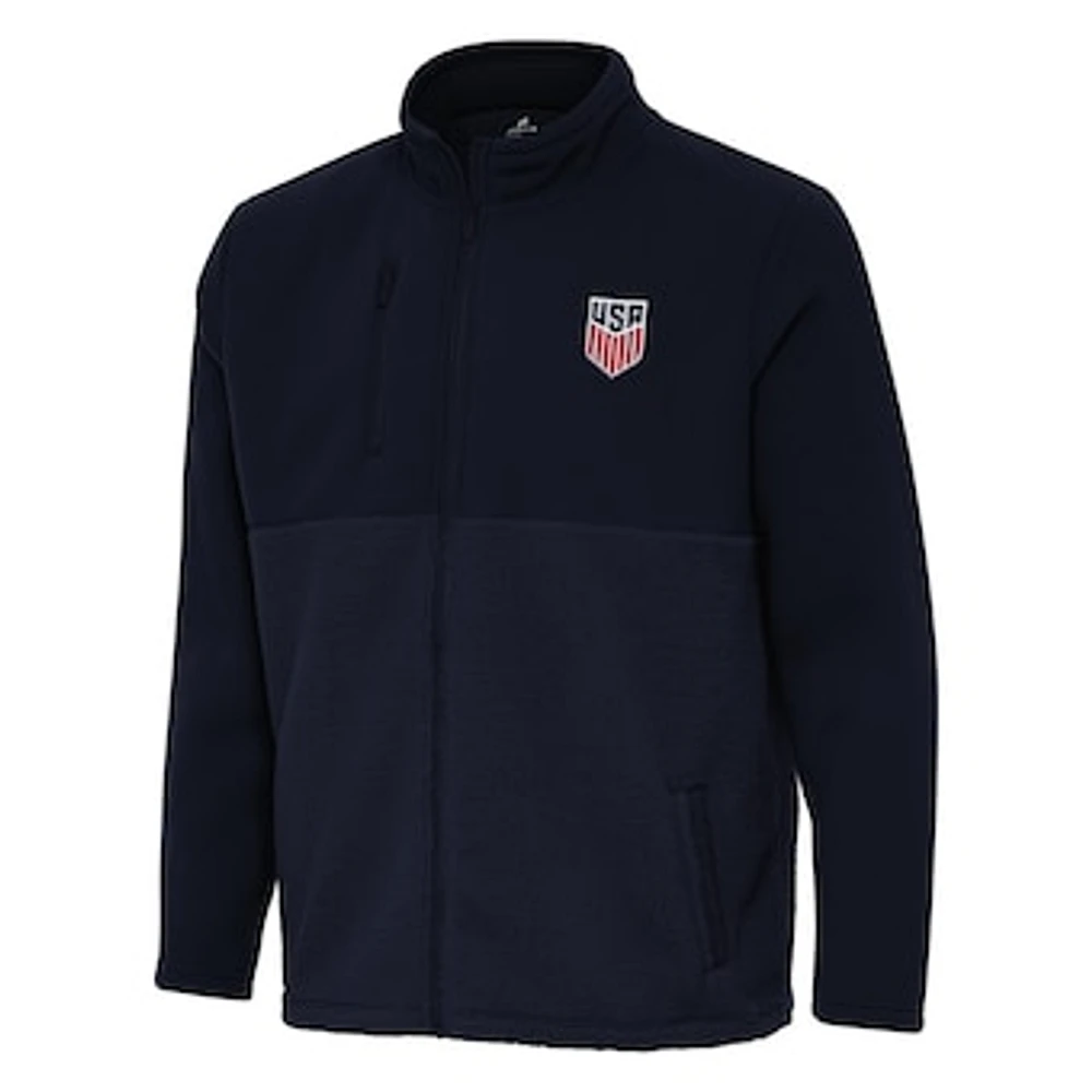 Men's Antigua Navy USMNT Daily Fused Full-Zip Jacket