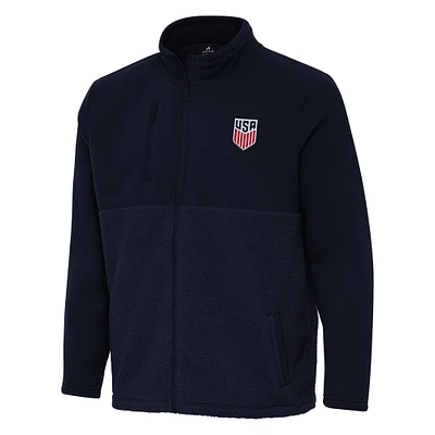 Men's Antigua Navy USMNT Daily Fused Full-Zip Jacket