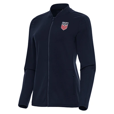 Women's Antigua Navy USMNT Continual Full-Zip Jacket