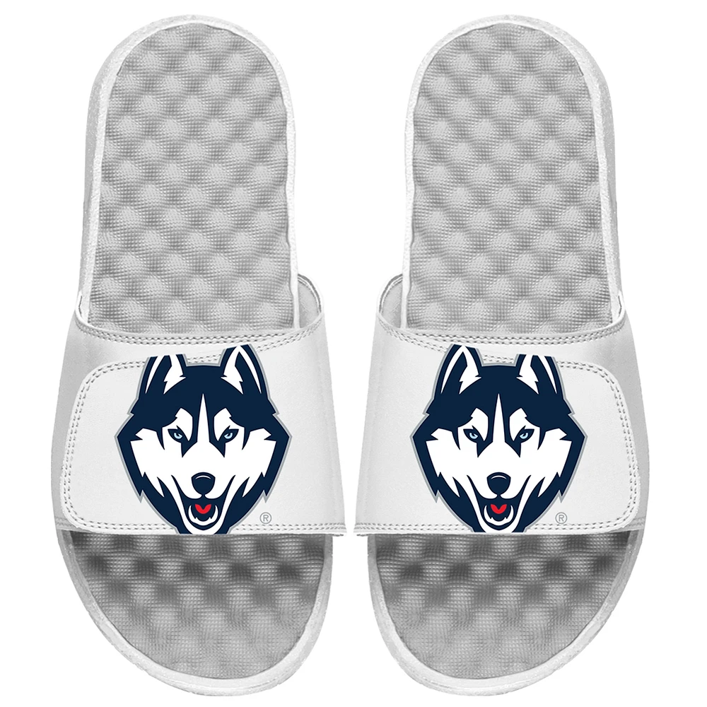 Unisex ISlide White UConn Huskies Oversized Logo Slide Sandals