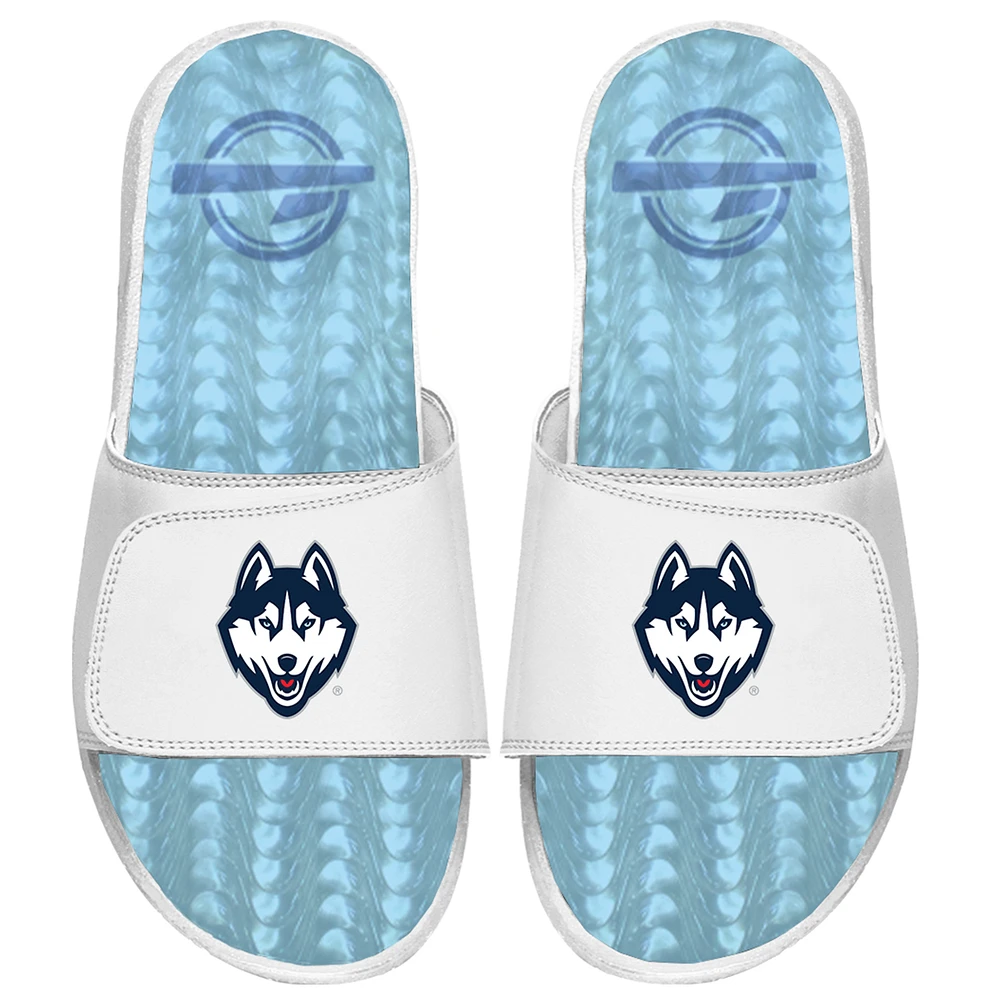 Unisex ISlide White UConn Huskies Primary Logo Gel Slide Sandals