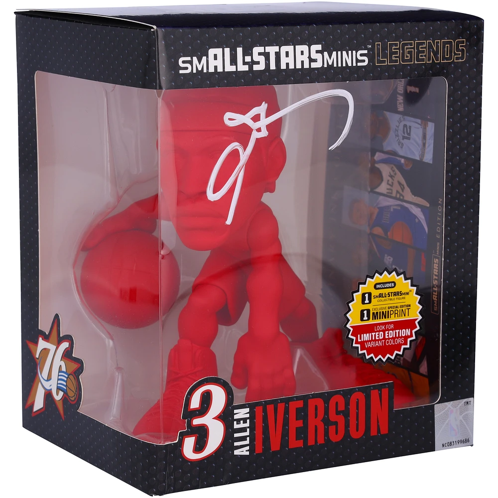 Allen Iverson Philadelphia 76ers Autographed smALL-STARS Red Chase Variant 6" Figurine
