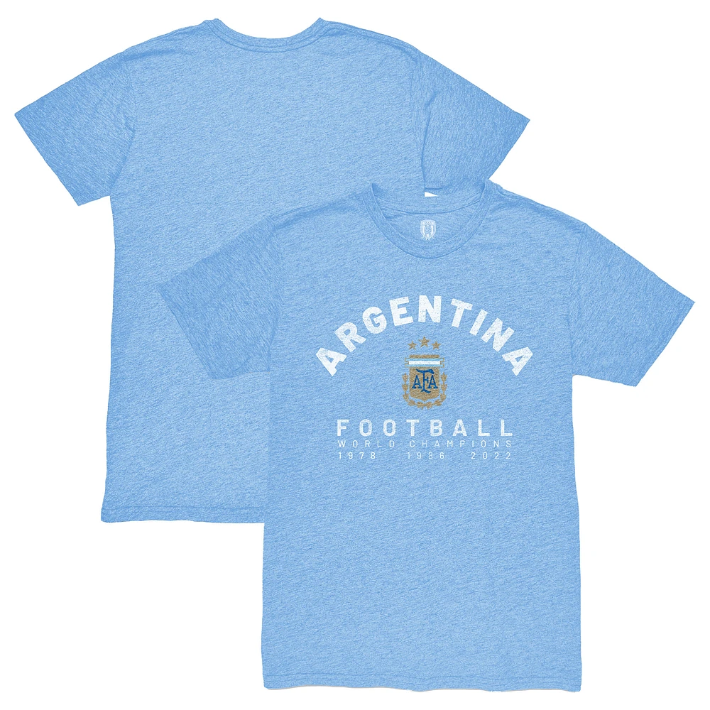 Men's 1863FC Light Blue Argentina National Team Three-Time World Champions Tri-Blend T-Shirt