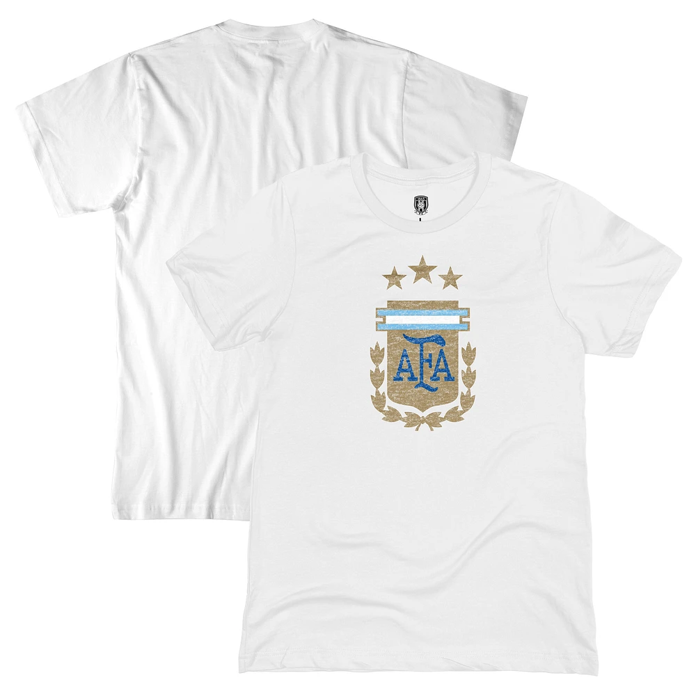 Men's 1863FC White Argentina National Team Badge T-Shirt