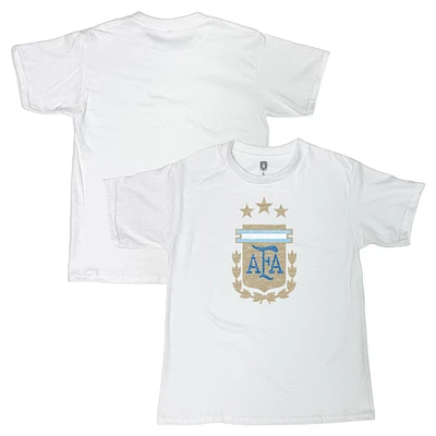 Youth 1863FC White Argentina National Team Badge T-Shirt