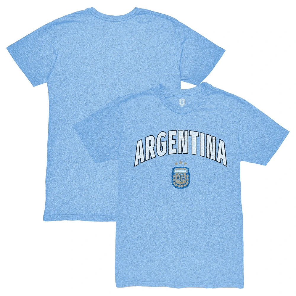 Men's 1863FC Light Blue Argentina National Team Retro Wordmark Tri-Blend T-Shirt