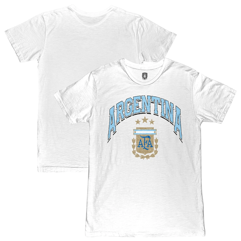 Men's 1863FC White Argentina National Team Retro Wordmark T-Shirt