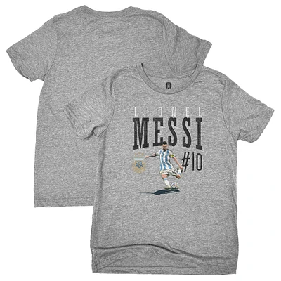 Youth 1863FC Lionel Messi Heather Gray Argentina National Team Snapshot T-Shirt