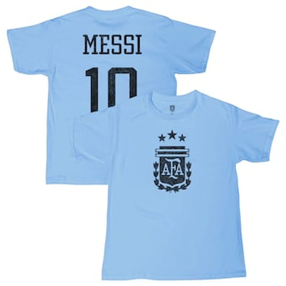 Youth 1863FC Lionel Messi Light Blue Argentina National Team Name & Number T-Shirt