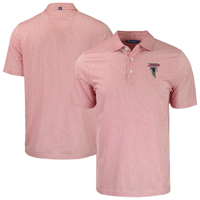 Men's Cutter & Buck Red Atlanta Falcons Pike Eco Symmetry Print Stretch Recycled Polo