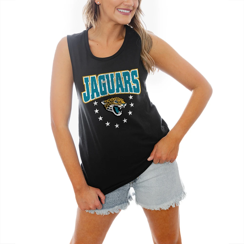 Women's Gameday Couture Black Jacksonville Jaguars Baby You're A Star Racerback Scoop Neck Tapered Tank Top