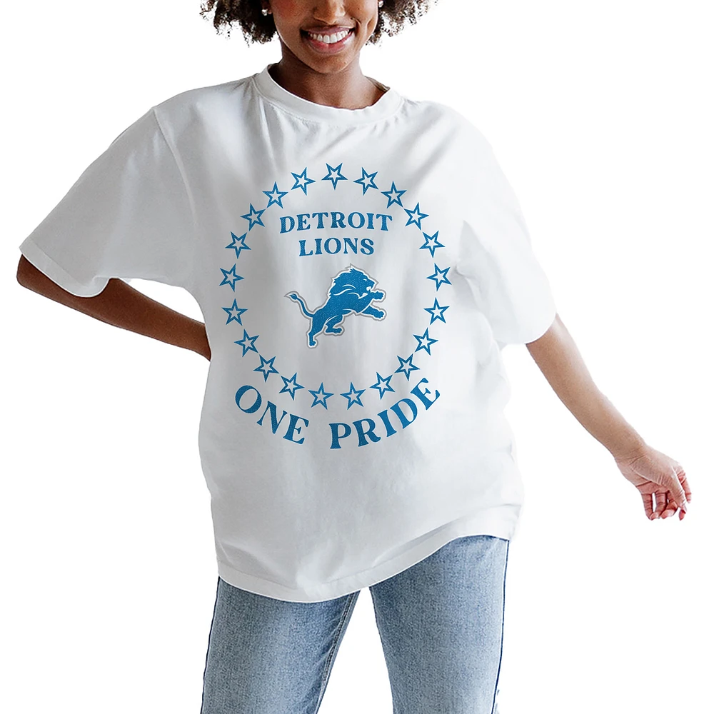 Women's Gameday Couture Detroit Lions On Point Oversized Slogan T-Shirt